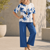 Avery – Women's Floral Top & Wide-Leg Pants Set