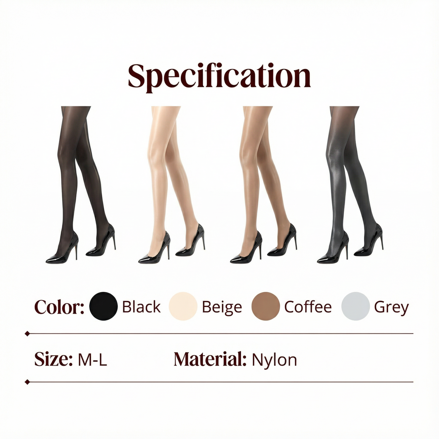 Silkara High-Waist Shiny Pantyhose