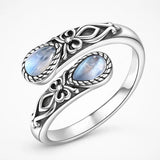 Lunavia – Vintage Moonstone Teardrop Ring