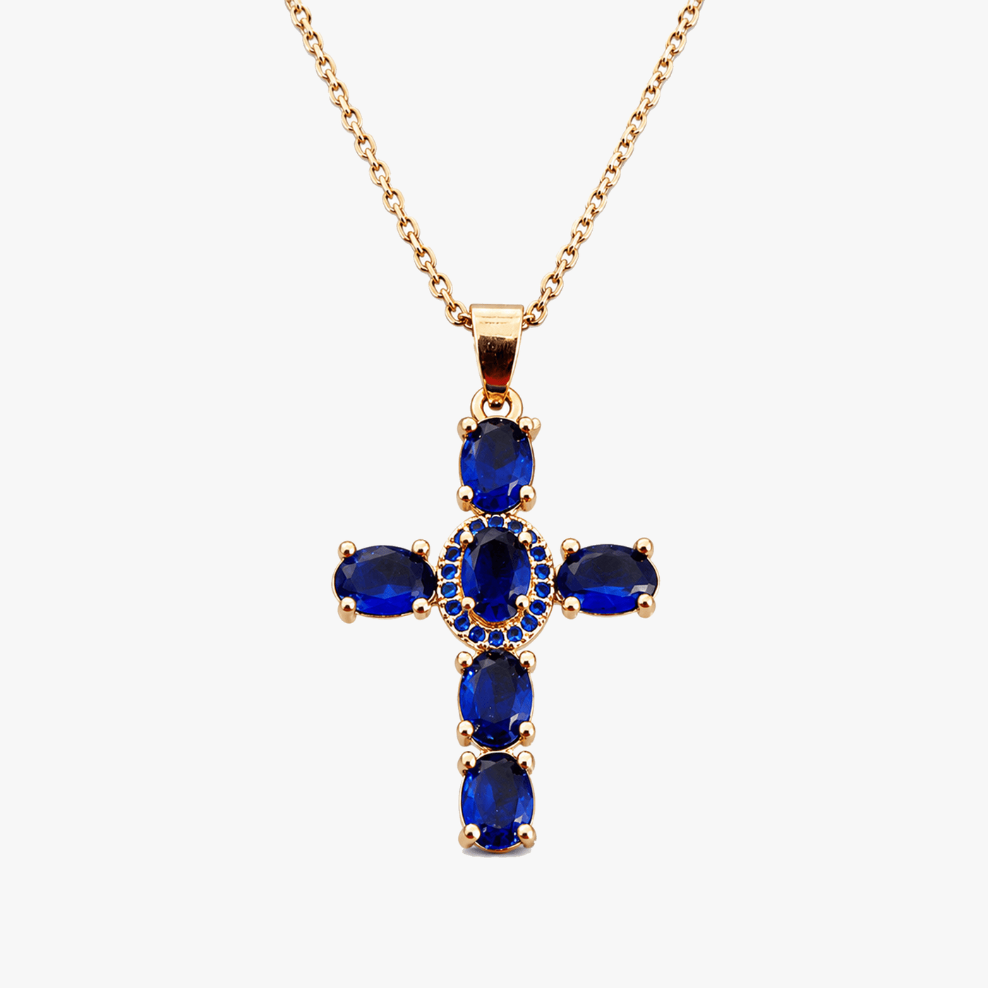 Solavée – Crystal Cross Pendant Necklace