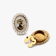 Golden Cameo Elegance White