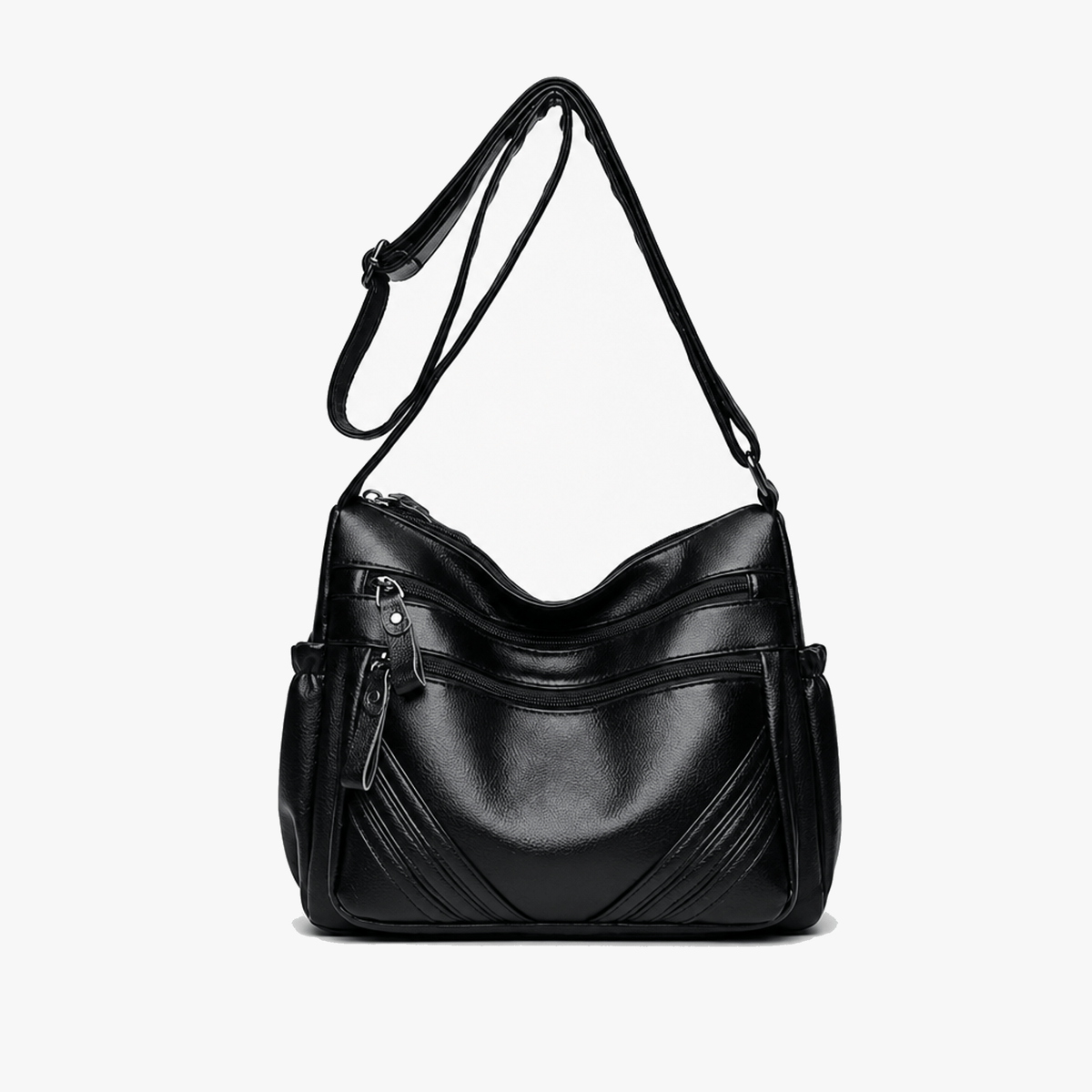 Carria - Soft Leather Multi Pocket Shoulder Bag
