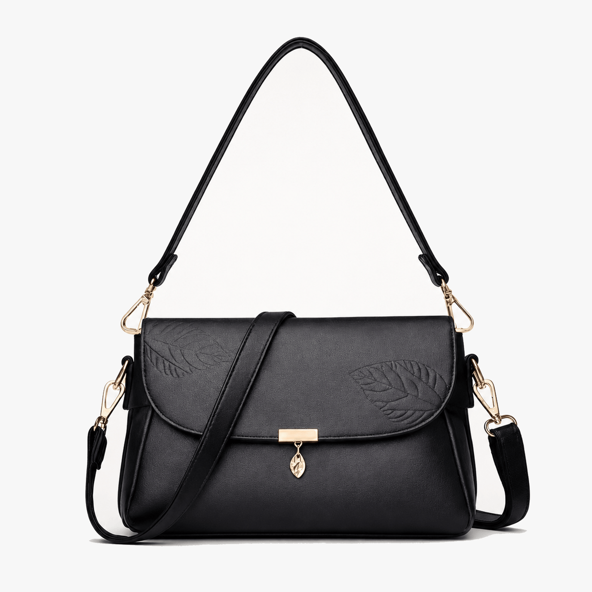 Leafara - Elegant Crossbody Bag with Leaf Detail