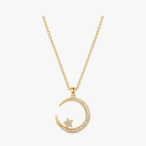 Lunara - Crystal Moon Pendant Necklace