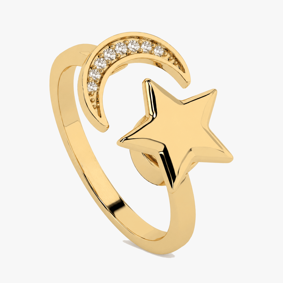 Lunessa - Moon and Star Calming Ring