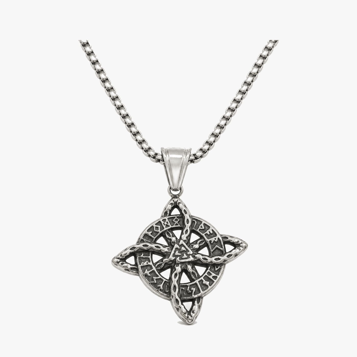 Elowen – Crystal Celtic Knot Necklace