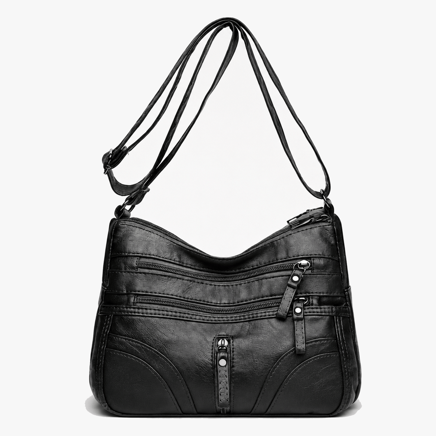 Caressa – Soft Leather Multi Pocket Crossbody Bag