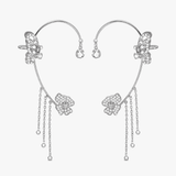 Ornata – Sparkling Butterfly Ear Cuff with Tassels