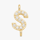 Aurela – Sparkling Initial Cross Necklace