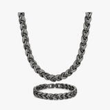 Lumara – Sparkling Leaf Link Necklace and Bracelet Set