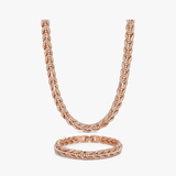 Lumara – Sparkling Leaf Link Necklace and Bracelet Set