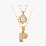 Luneria – Two-Piece Initial Pendant Necklace Set
