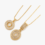 Luneria – Two-Piece Initial Pendant Necklace Set