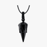 Noctera – Macramé-Wrapped Obsidian Pendant