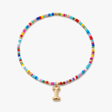 Liora – Colorful Beaded Initial Necklace