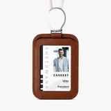 Carden – Retractable faux leather badge holder