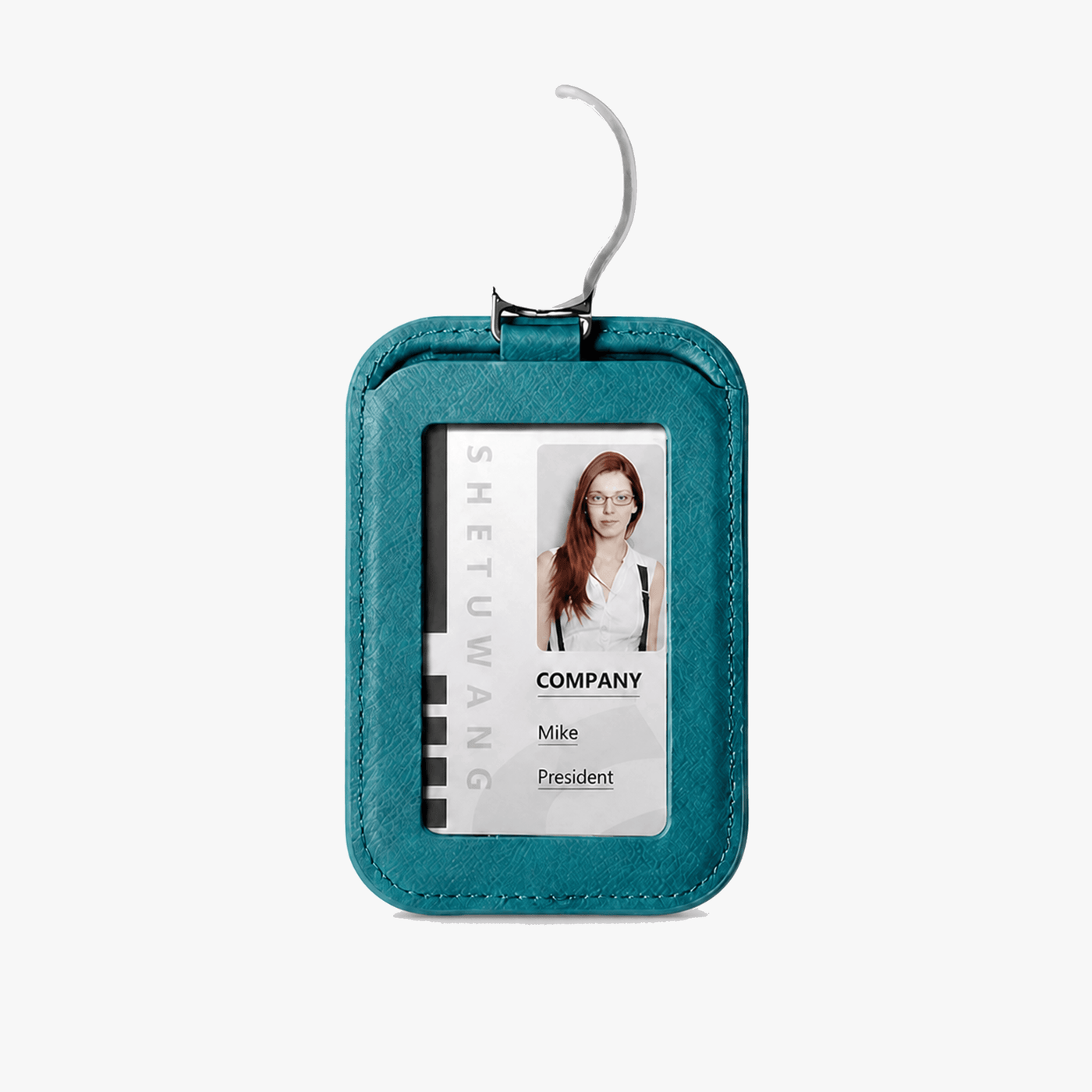 Carden – Retractable faux leather badge holder