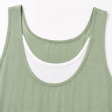 Breezella – Layered Summer Swing Dress, Sleeveless Two-Piece-like Design