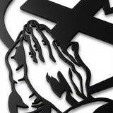 Verita - Christian Heart and Cross Metal Wall Decor