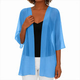 Solivea – Lightweight Chiffon-like Cardigan with 3/4 Sleeves