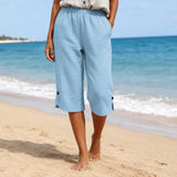 Marelia – Breathable Linen-Look Summer Capri Pants for Women