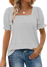 Easeen - Comfy, Covered & Square-Neck Top