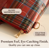 Carroway – Glossy Checkered Tote Bag