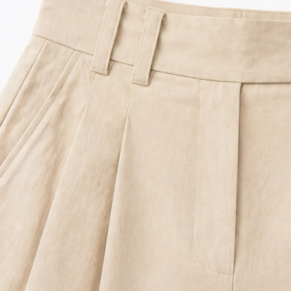 Verona – High Waist Pleated Lantern Pants with Ruffled Cuff