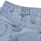 Vellara – Asymmetric Wrap Waist Wide Leg Jeans