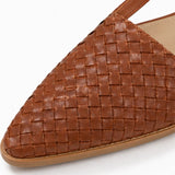 Aurora – Woven Leather-Look Slingback Flats for Women