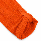 Solelle – Eyelet Waterfall Open-Front Cardigan for Women