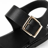 Marelle – Double Buckle Flat Slide Sandals for Women