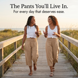 Coastella – Women's Smocked-Waist Wide-Leg Culottes