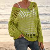 Covena – Women's breezy crochet knit layering top
