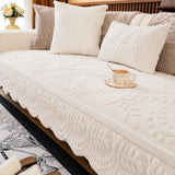 Hovela – Plush Non-Slip Couch Cover with Botanical Texture