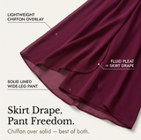 Sevella – Women's High-Waist Culottes with Skirt Drape