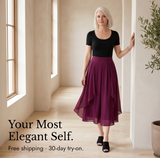 Sevella – Women's High-Waist Culottes with Skirt Drape