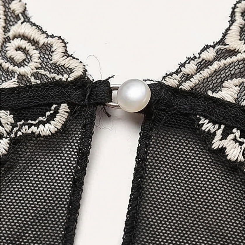 Velaire - Floral Lace Babydoll with Matching Thong