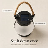 Lumvera – Nordic Solar Lantern with Flame Effect and Rope Handle