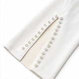 Elarosa – Pearl-like Sleeve Slim Fit Pencil Midi Dress