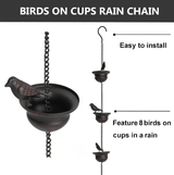 RainPerch – Bird Rain Chain for Garden Charm