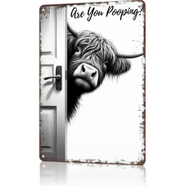 Peekaboo - Funny bathroom metal sign
