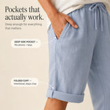 Sundara – Pull-on linen-look capri pants for women