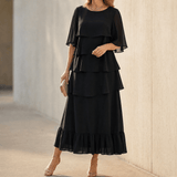 Florelle – Women's Layered Ruffle Midi Dress