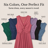Florenza – Women's Twist-Front V-Neck Midi Dress