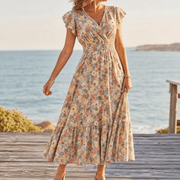 Khaki Cream Floral