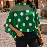 Florenza – Women's Mesh Yoke Batwing Blouse