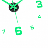 Halovana – Glow-in-the-Dark DIY Wall Clock, Frameless 3D Modern Home Decor