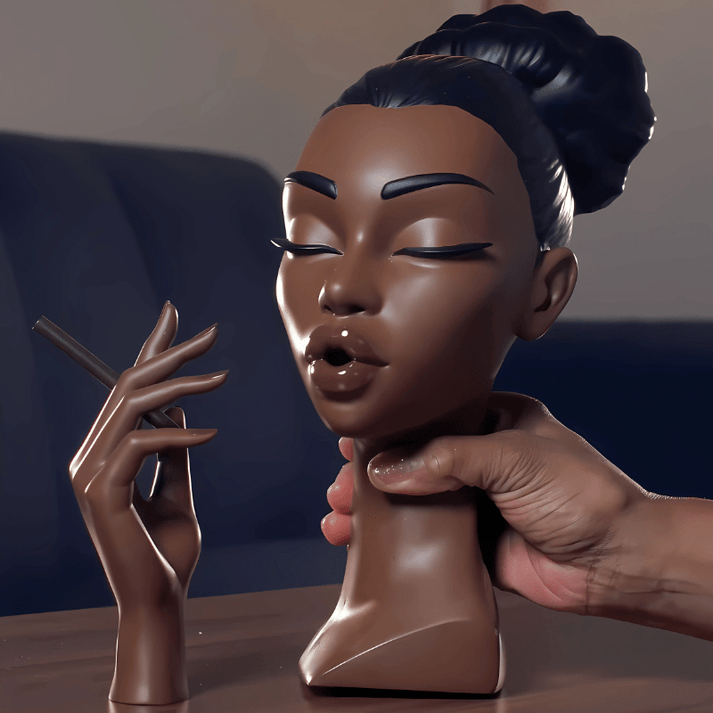 Scentra - Luxury Black Woman Head Incense Sculpture