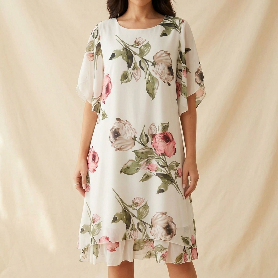 Floressa – Women's Floral Chiffon Midi Dress
